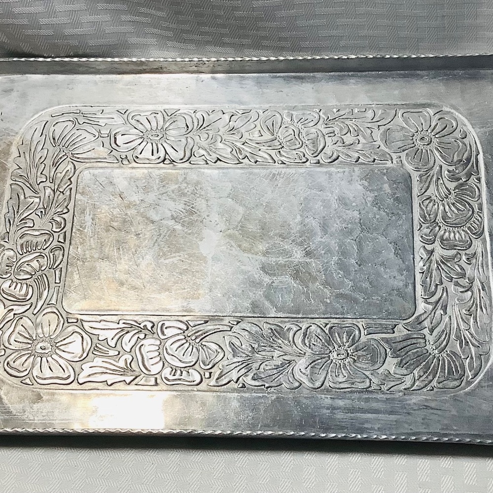 COPY - Vintage Everlast Metal Hand forged aluminum tray with handles